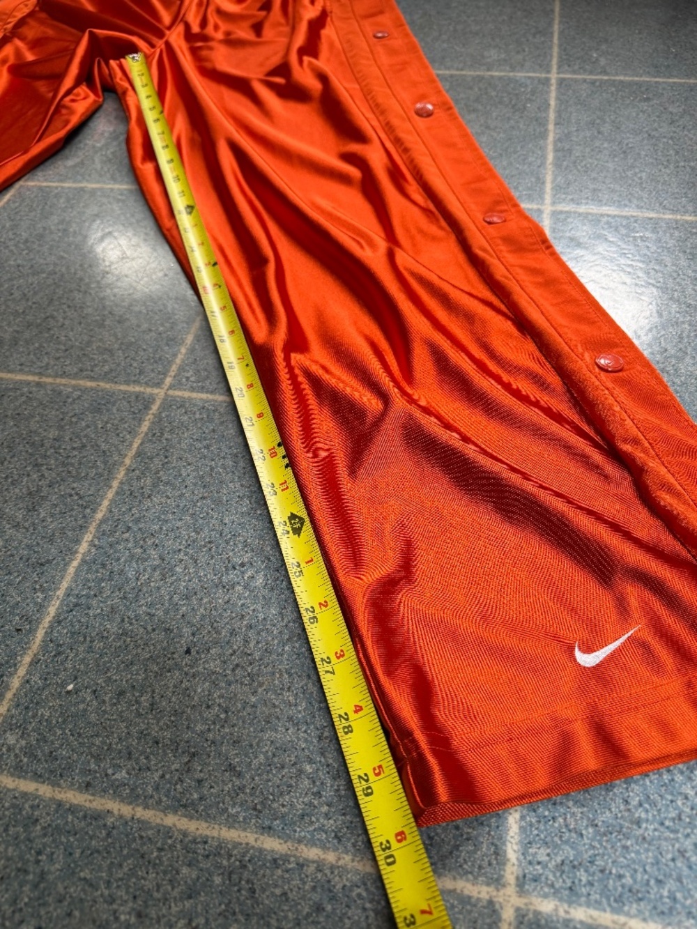 NIKE Vintage Tear-Away Basketball Pants Dazzling Orange Y2K era - Picture 5 of 16